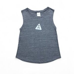 Phat‎ Buddha Yoga Tank Top Women's Large Gray Crew Neck Sleeveless Shirt NWT